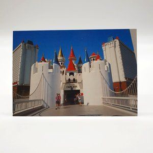 Vintage Postcard Las Vegas Excalibur Hotel Casino Medieval Village Knight Gamble